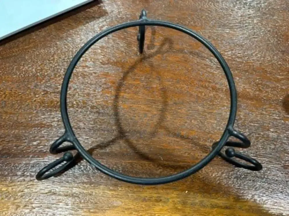 Souther Living Home Dress Me Up REd Mountain Iron Black Plate Serving Stand Base